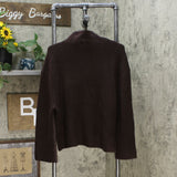Prologue Women's Rib Knit Mock Turtleneck Pullover Sweater