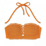 Xhilaration Women's Convertile Strappy Crochet Bandeau Bikini Top