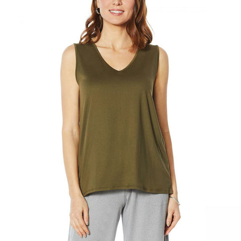 Comfort Code Women's Plus Size V-Neck Jersey Tank Top