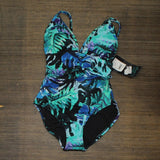 Aqua Green Women's Ruched One Piece Swimsuit 674110