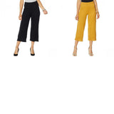 MarlaWynne Women's Sweater Knit Crop Pants