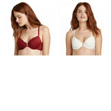 Auden Women's Ace Lightly Lined Lace Demi Racerback Bra