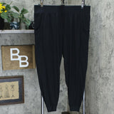 AnyBody Women's Cozy Knit Ribbed Jogger Pants Black Large