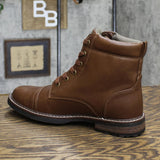 Goodfellow & Co Men's Jeffrey Cap Toe Combat Boots Brown 8