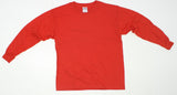 Gildan NEW Ultra Cotton Youth Long Sleeve T-Shirt Tee Red Large 03203