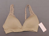 Nearly Nude Women's Seamless Wirefree Bra With Lace Trim