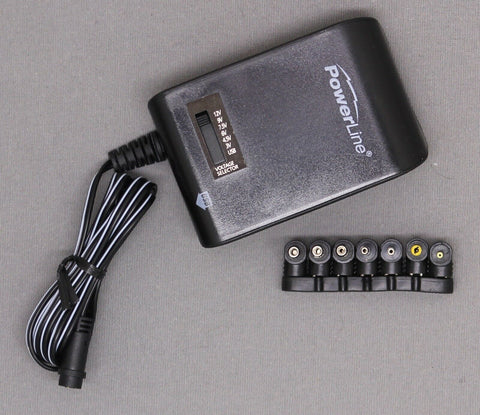 PowerLine Universal Multi-Use AC Adapter With USB 3-12 V / 1300 MA 7 Plugs 90334