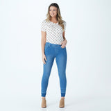 Belle by Kim Gravel Women's Flexibelle Wide Release Hem Jeggings