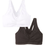 Hanes Women's ComfortFlex Fit Stretch Cotton Sport Bra 2-Pack. H570