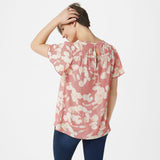 H by Halston Plus Size Crepe Shirting Flounce-Sleeve Blouse