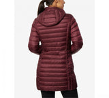 32 Degrees Women's Packable Hooded Down Puffer Coat Bourgogne XXL