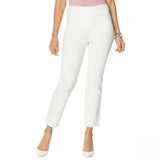 MarlaWynne Women's Stretch Twill FLATTERfit Pants With Slit