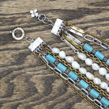 Patricia Nash Floret Charm Long Modular Necklace