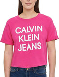 Calvin Klein Women's French Terry Short Sleeve Cropped Sweatshirt