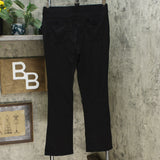 DG2 by Diane Gilman Pull On Stretch Ponte Boot Cut Pants Black Petite Medium