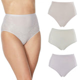 Rhonda Shear Women's 3 Pack Jacquard Ahh Brief Panties