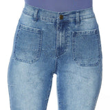DG2 by Diane Gilman Women's Tall Star Needlepunch Cropped Jeans