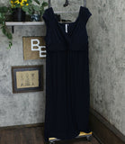 NY Collection Plus Size Sleeveless Ruched Empire Waist Maxi Dress
