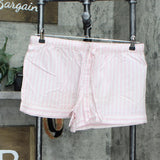 Victoria's Secret Womens Striped Cotton Pajama Shorts Top Set
