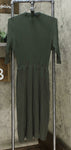 Who What Wear Women's Long Sleeve Ribbed Sweater Dress Olive Large