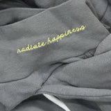 Peace Love World Plus Size Mock Neck Hoodie With Dip Dye Cords