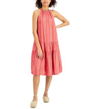 Style & Co Women's Striped Tiered Midi Dress