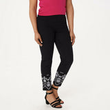 NWT Isaac Mizrahi Live! Petite 24/7 Embroidered Ankle Pants. A352289 4P