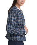 NWT Calvin Klein Women's Tweed Cropped Blazer Jacket. S08J4160 6