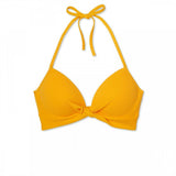 Shade & Shore Women's Light Lift Textured Twist Front Bikini Top