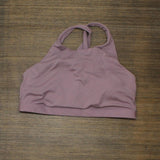 All in Motion Womens Mesh Lined Crossback Sports Bra Purple L