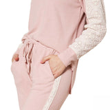 Flora Nikrooz Women's Lace Trim Harbor Cozy Pajama Set