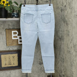 Belle by Kim Gravel Women's TripleLuxe Denim Double Fringe Jegging