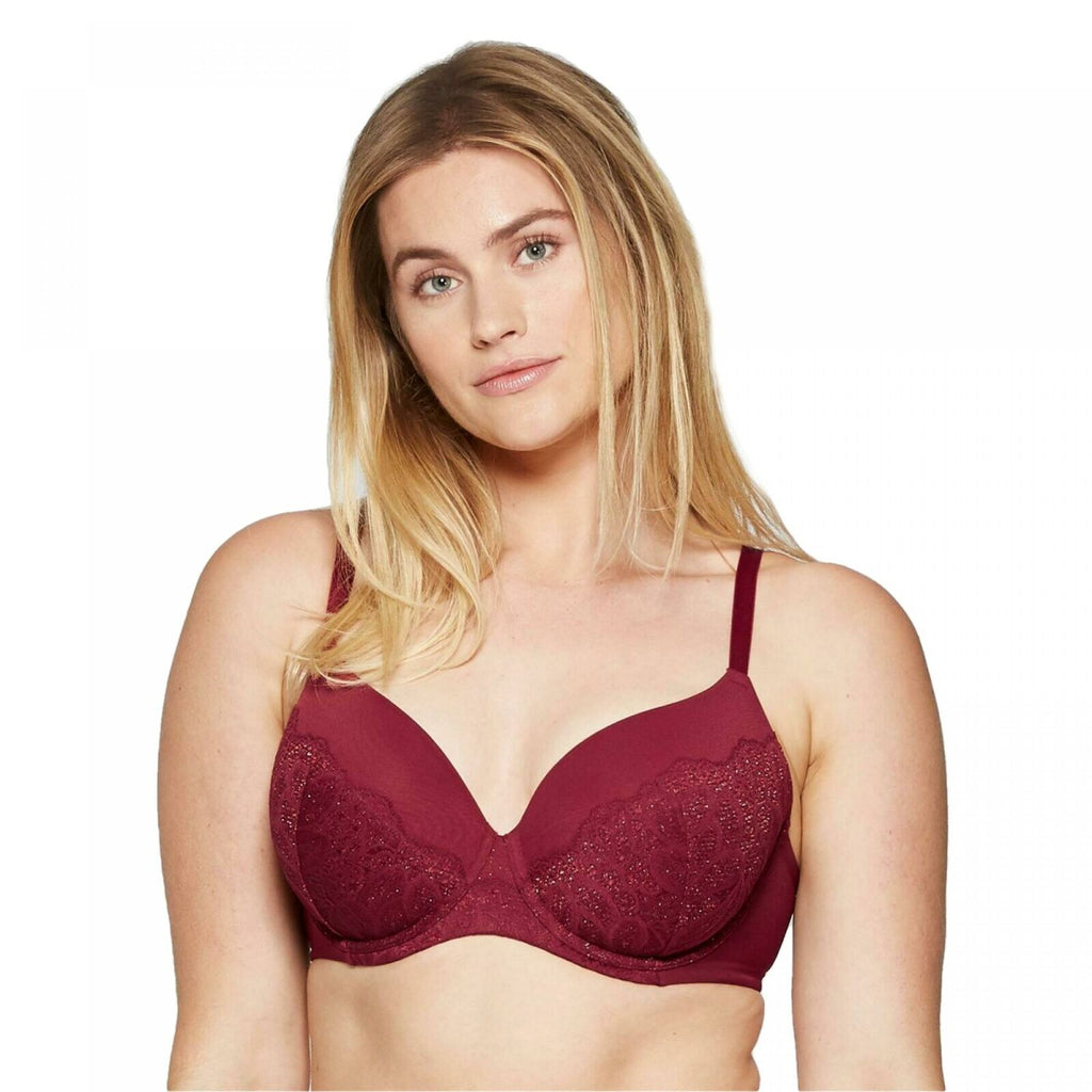 Auden Women's Icon Full Coverage Lightly Lined Bra With Lace – Biggybargains