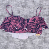 Kona Sol Women's Long Line Flounce Bikini Top