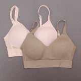 Rhonda Shear 2 Pack Mesh Back Detail Molded Cup Bras Mocha/ Pink Small