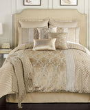 Hallmart Collectibles Alanis 9 Piece Comforter Set Taupe Queen