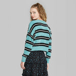 Wild Fable Women's Striped Crewneck Sweater