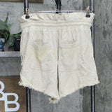 [BLANKNYC] Women's Paperbag Fray Hem Shorts Beige Medium