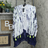 Steve Madden Women's Tie Dye Cover Up Topper With Tassels And Shells