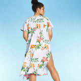 Cover 2 Cover Women's Smocked Back Kimono Cover Up