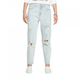 Wild Fable Women's High-Rise Distressed Mom Jeans