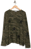 Sweet Romeo Womens Yummy Multi Star Print Top