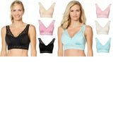 Rhonda Shear 3 Pack Lace Overlay Pin Up Bras