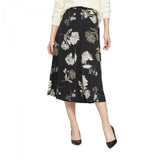 Who What Wear Women's Floral Print Full Silky Midi Skirt