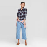 Universal Thread Women's Plaid Long Sleeve Cotton Flannel Shirt