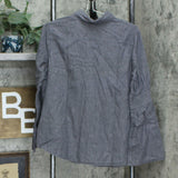 DG2 by Diane Gilman Women's Smocked Boyfriend Chambray Denim Shirt