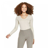 A New Day Women's Regular Fit Long Sleeve V-Neck T-Shirt