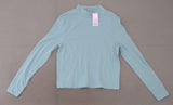Wild Fable Women's Long Sleeve Cropped Mock Turtleneck Shirt Top
