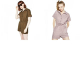 Wild Fable Women's Short Sleeve Button Front Utility Romper