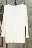 Soft & Cozy Women's Cool Luxe Knit Drape Front Lounge Top